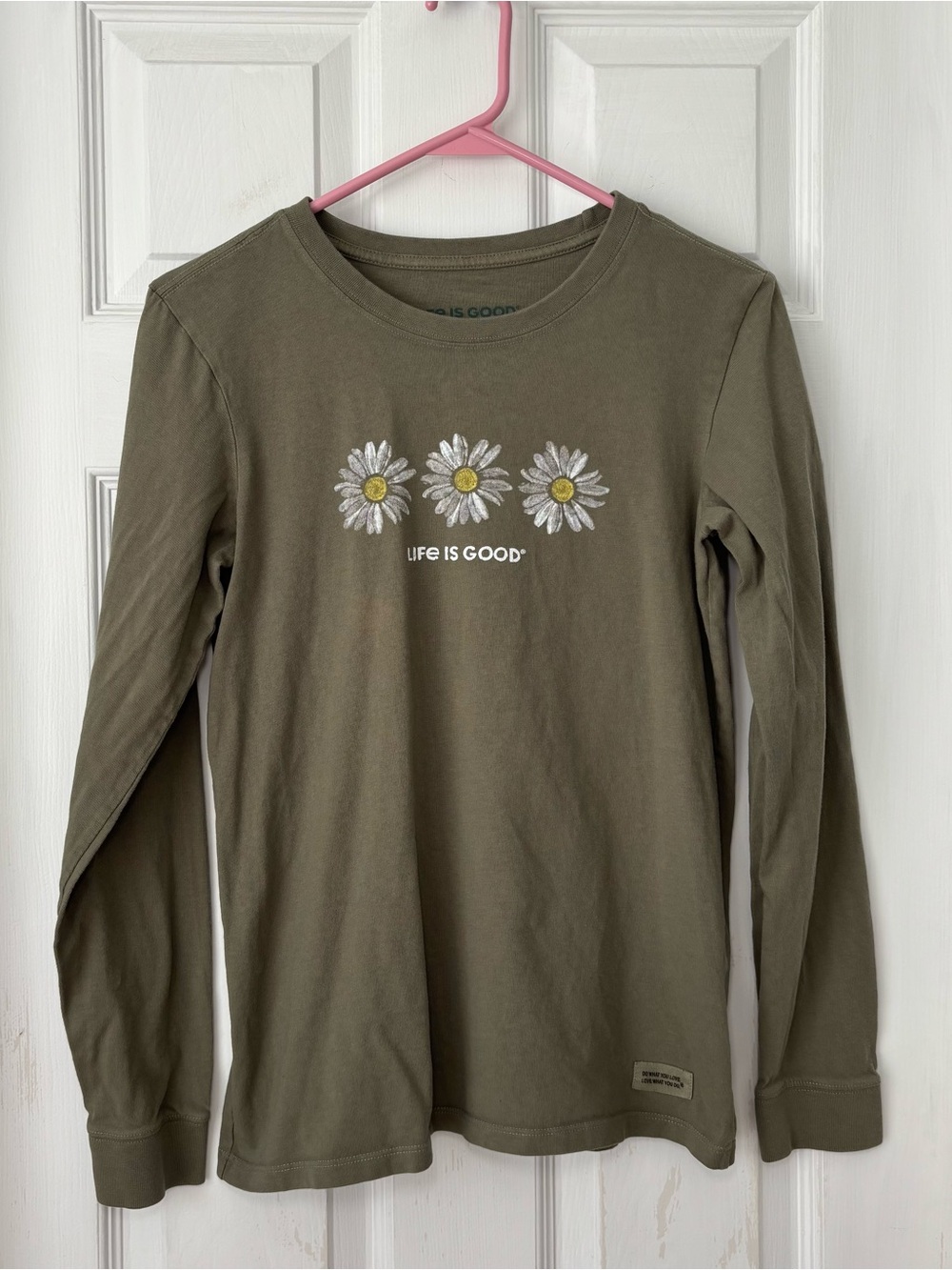 Life is Good Green Daisy Long Sleeve Shirt